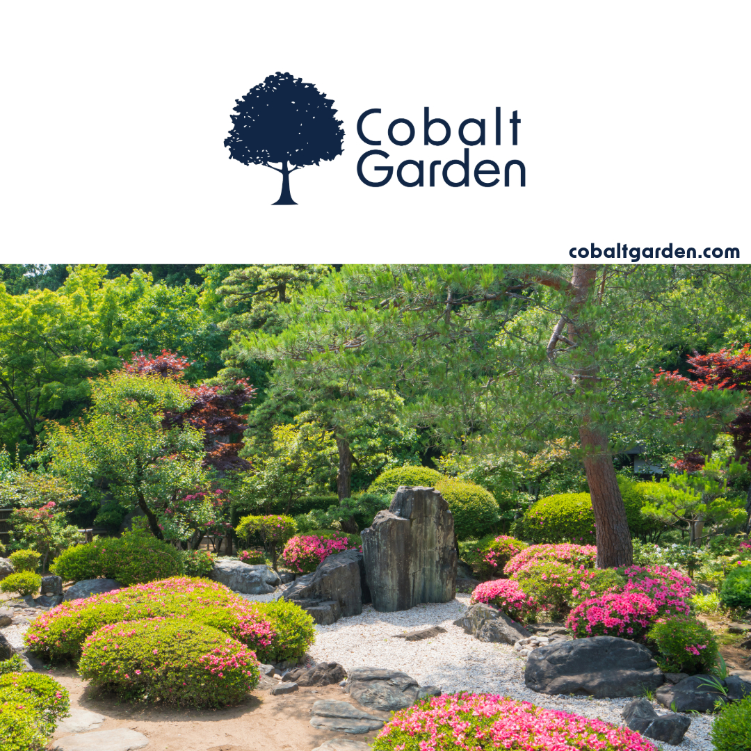 A well-maintained Mediterranean garden in spring with lush green lawns, blooming flowers, and an efficient irrigation system in Marbella, Benahavis, or Sotogrande.